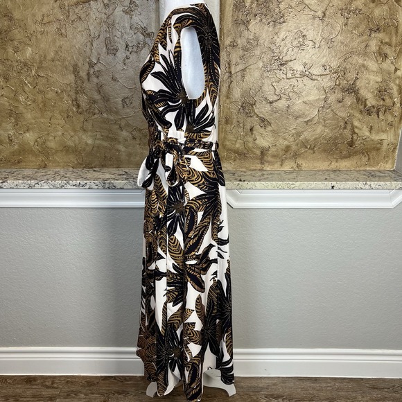 Marie Oliver Polly Wrap Dress Women's XS Floral Maxi V-neck Sleeveless 52" - Picture 4 of 10